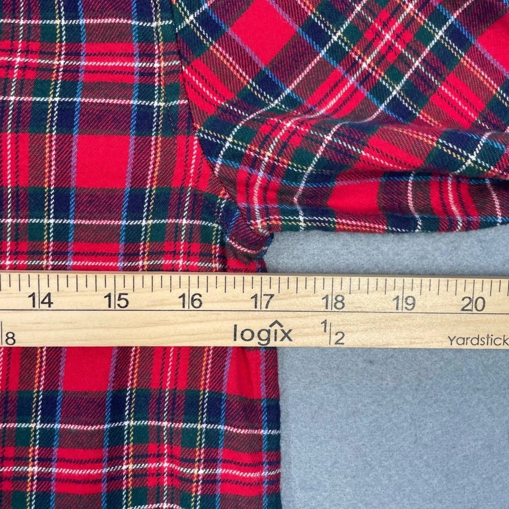 Vineyard Vines Red Stewart Plaid Button Down Shirt Kids Medium 10-12